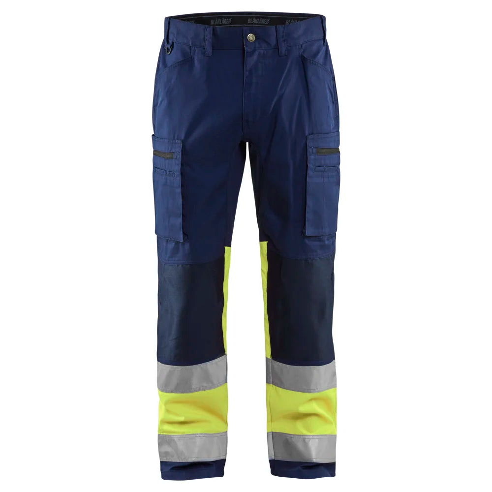Blaklader 1551 1811 High Vis Werkbroek Met Stretch Marine High Vis Geel