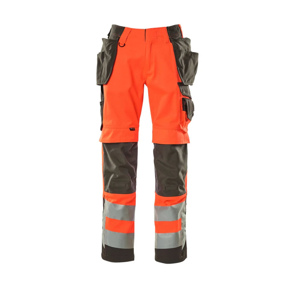 Mascot 15531-860 Broek Met Spijkerzakken High Vis Rood Donkerantraciet