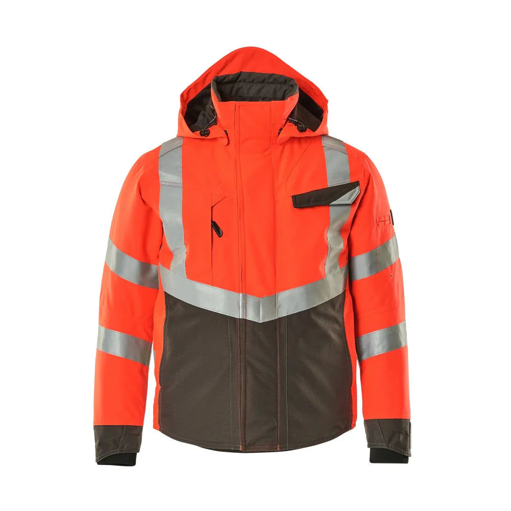 Mascot 15535-231 Winterjas High Vis Rood Donkerantraciet