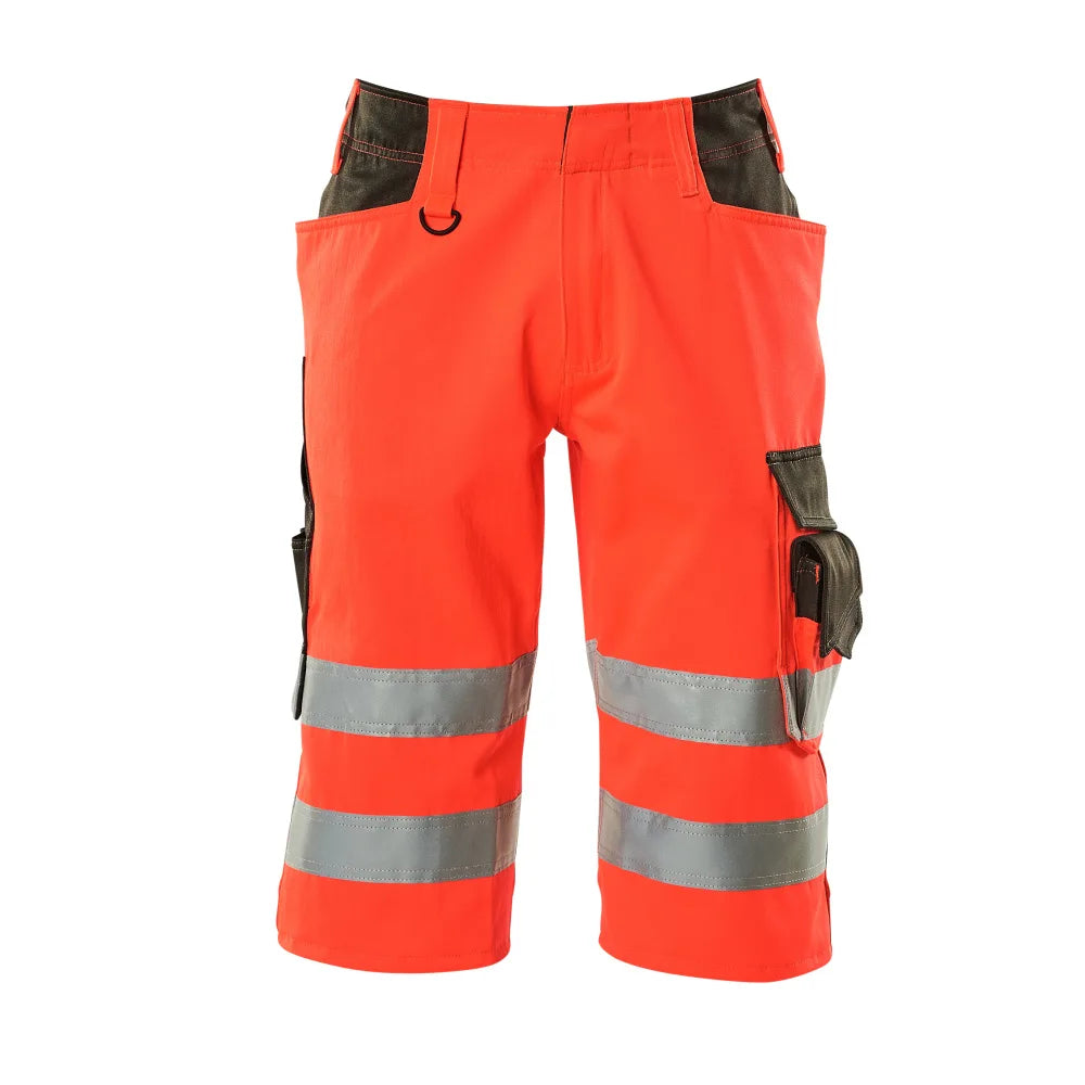 Mascot 15549-860 Shorts Lange High Vis Rood Donkerantraciet