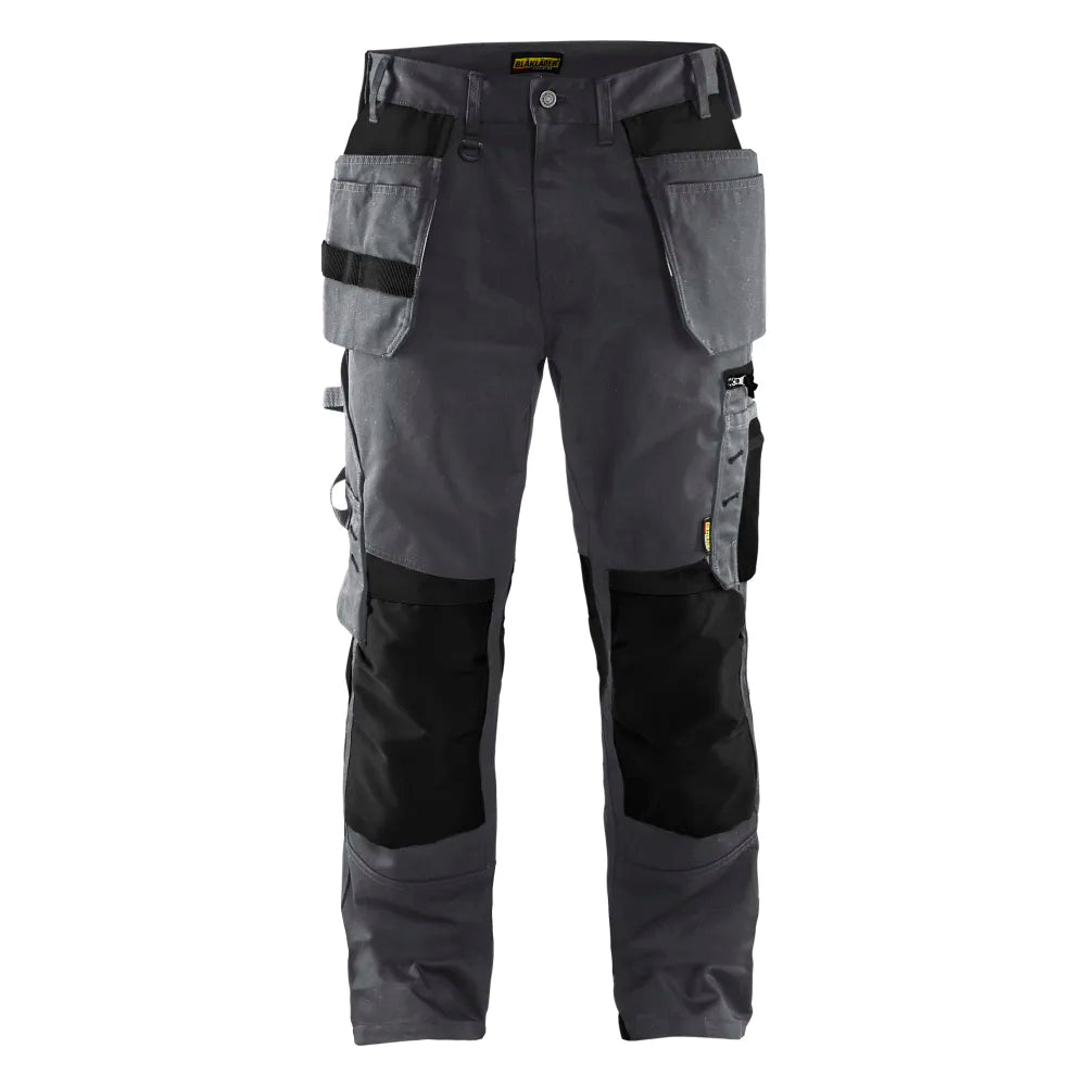 Blaklader 1555 1860 Werkbroek Met Gereedschapszakken Medium Grijs Zwart