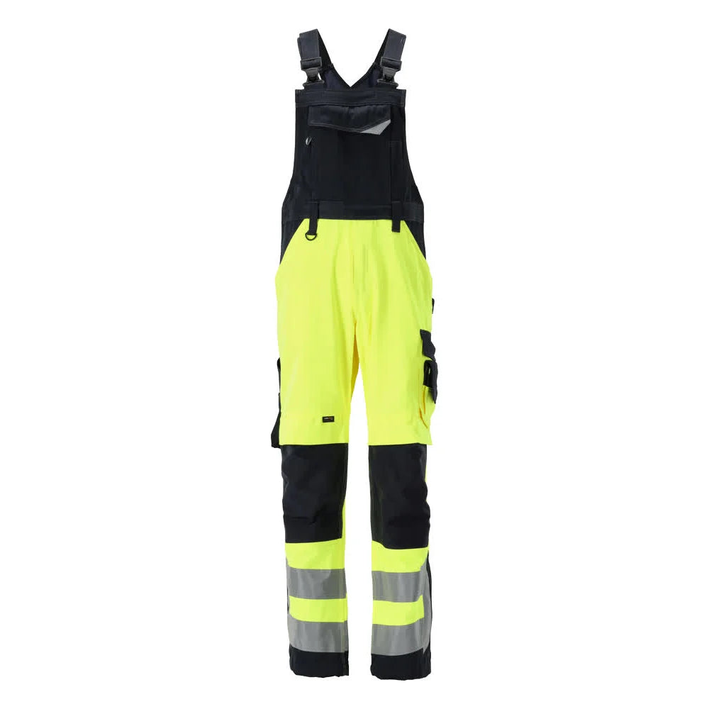 Mascot 15569-860 Amerikaanse Overall Met Kniezakken High Vis Geel Donkermarine