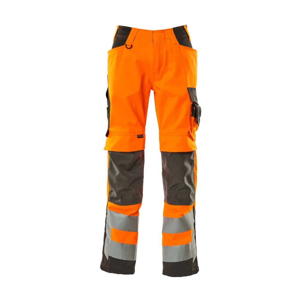Mascot 15579-860 Broek Met Kniezakken High Vis Oranje Donkerantraciet