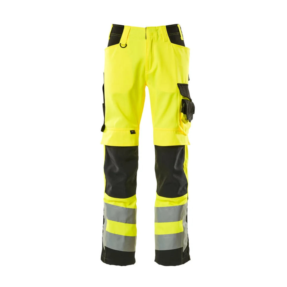 Mascot 15579-860 Broek Met Kniezakken High Vis Geel Zwart