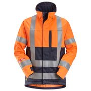 Snickers 1562 Protecwork High-Vis Klasse 3/2 Werkjas 5595 High Visibility Orange Navy