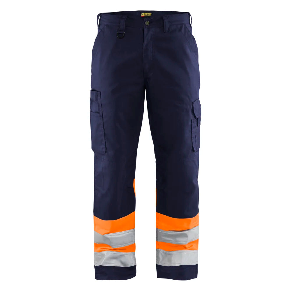 Blaklader 1564 1811 High Vis Werkbroek Marineblauw Oranje