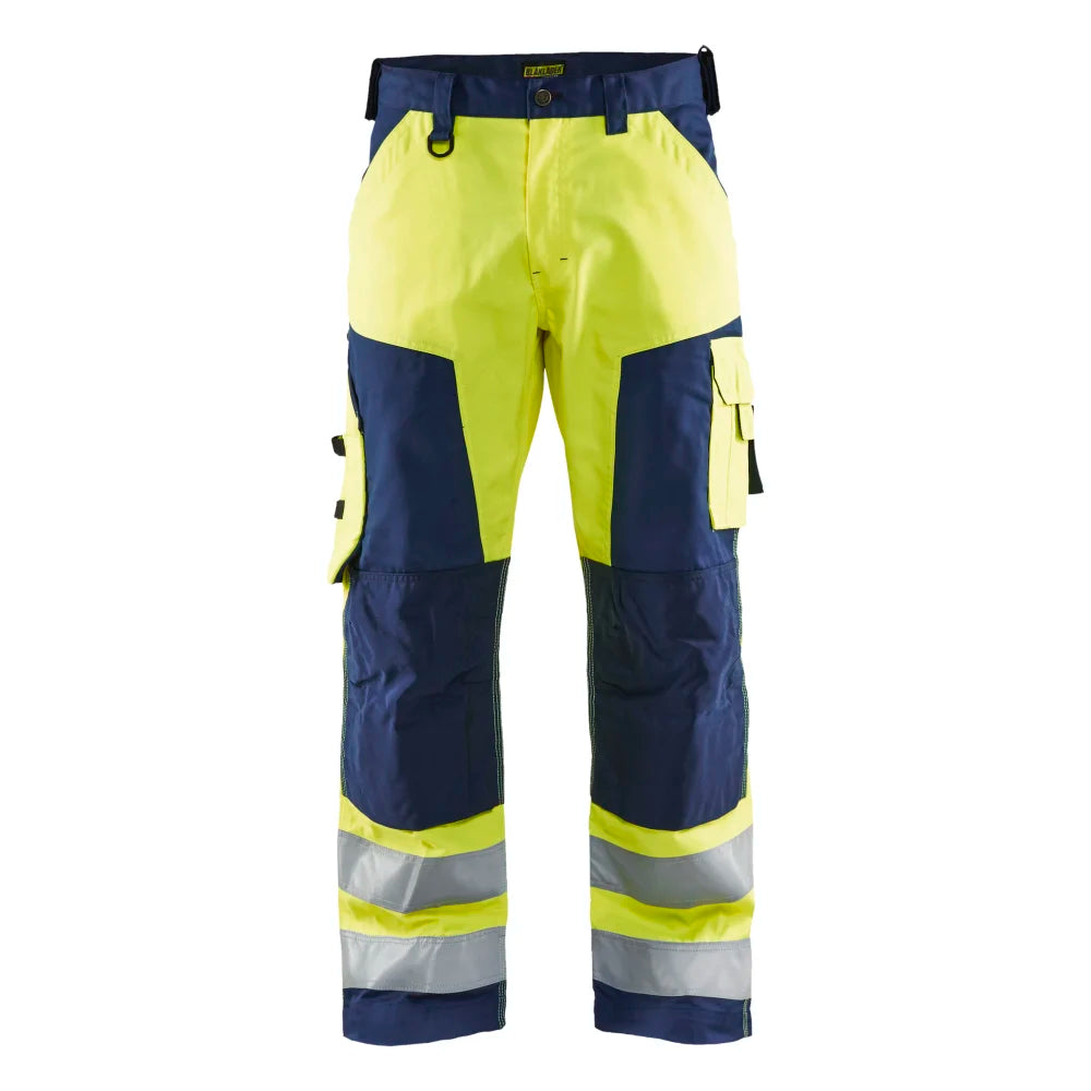 Blaklader 1566 1811 High Vis Werkbroek High Vis Geel Marineblauw