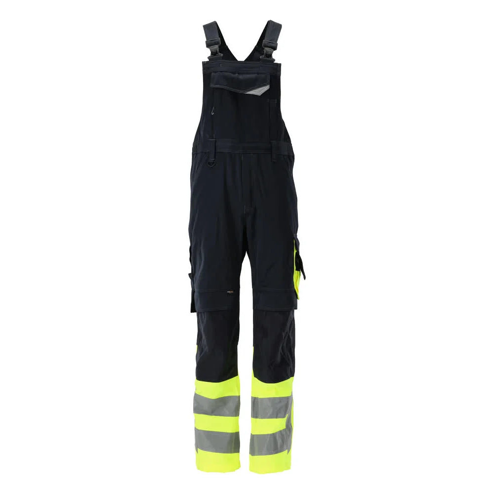 Mascot 15669-860 Amerikaanse Overall Met Kniezakken Donkermarine High Vis Geel