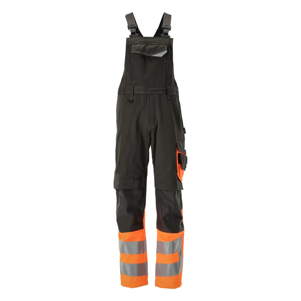 Mascot 15669-860 Amerikaanse Overall Met Kniezakken Donkerantraciet High Vis Oranje