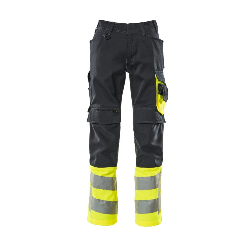 Mascot 15679-860 Broek Met Kniezakken Donkermarine High Vis Geel