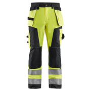 Blaklader 1568 1811 High Vis Werkbroek Met Gereedschapzakken High Vis Geel Zwart