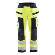 Blaklader 1579 1514 Multinorm Werkbroek Met Gereedschapszakken High Vis Geel Marineblauw