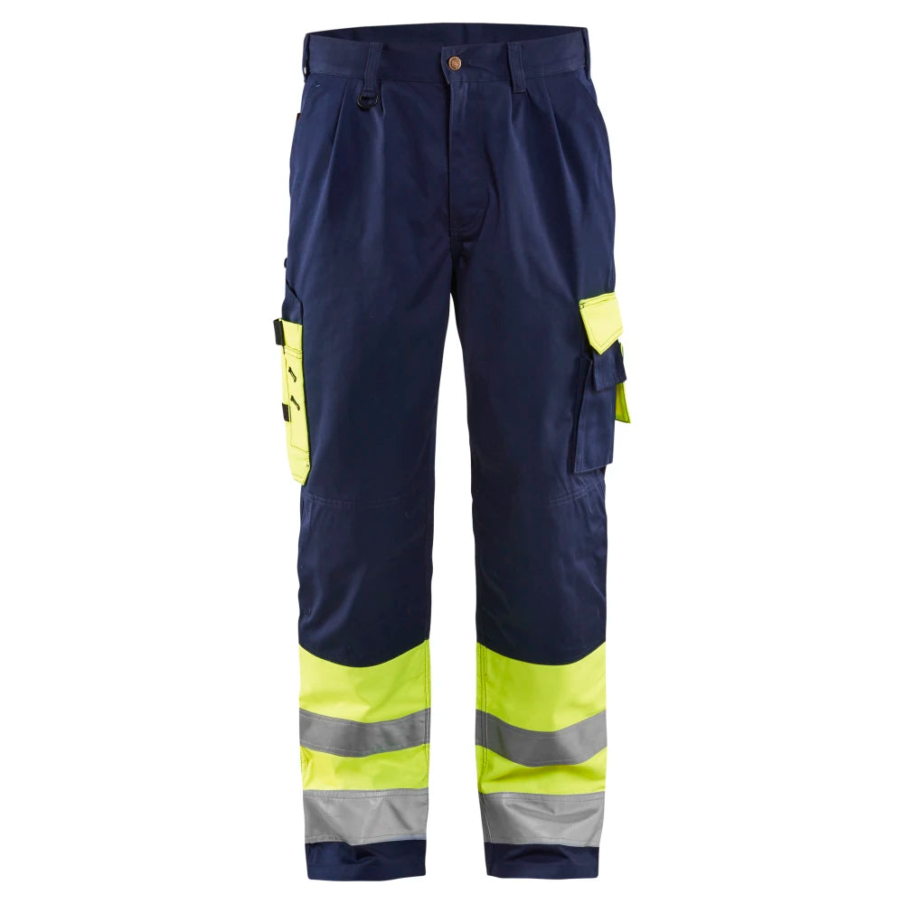 Blaklader 1584 1860 High Vis Werkbroek High Vis Geel Marineblauw