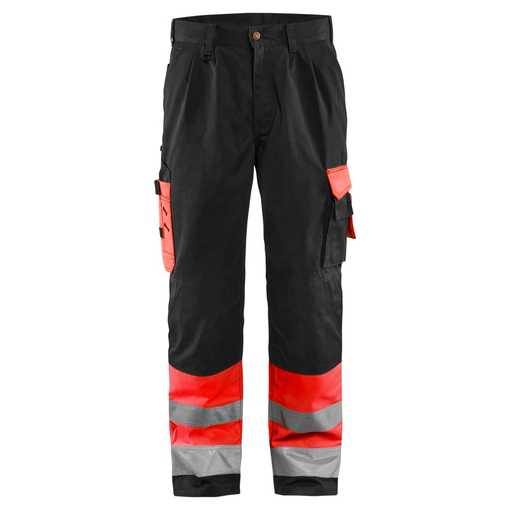Blaklader 1584 1860 High Vis Werkbroek High Vis Rood Zwart