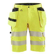 Blaklader 1586 1811 High Vis Short Met Stretch En Gereedschapszakken High Vis Geel