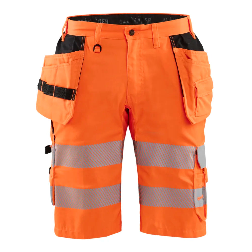 Blaklader 1586 1811 High Vis Short Met Stretch En Gereedschapszakken High Vis Oranje
