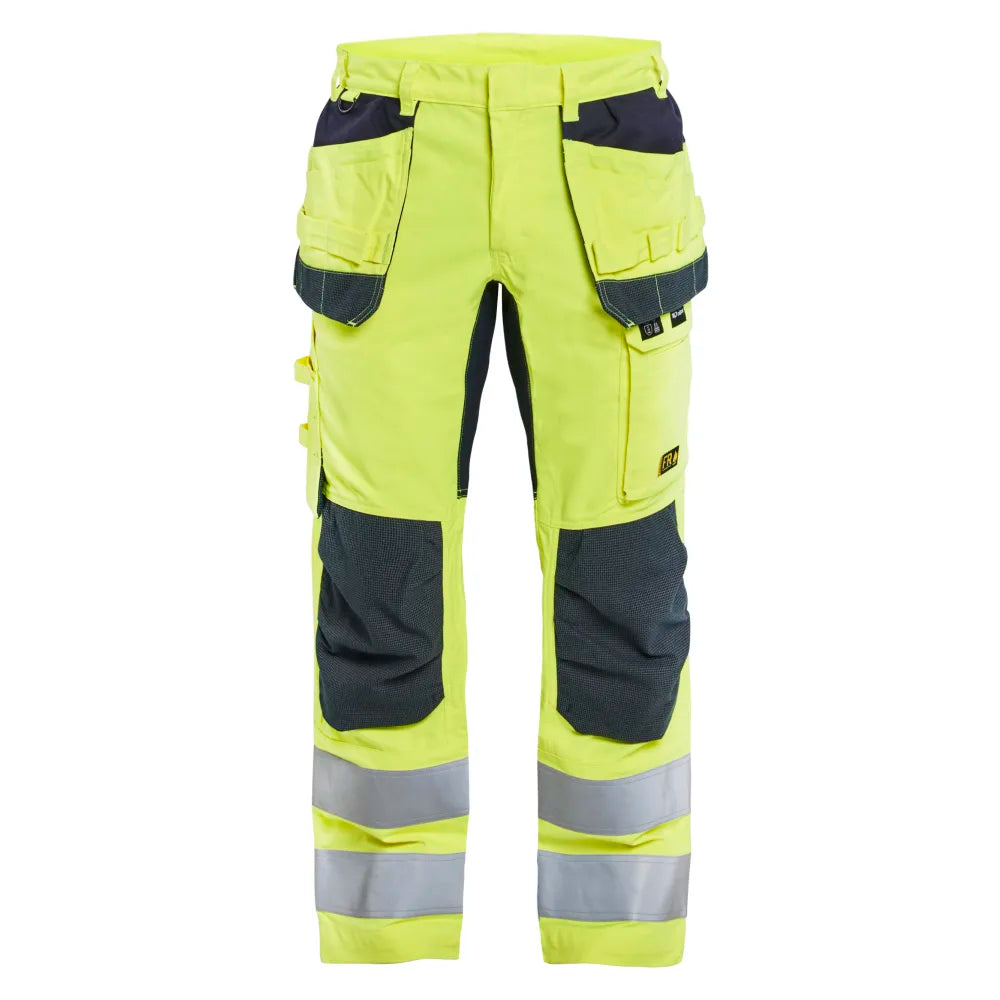 Blaklader 1587 1512 Multinorm Werkbroek Met Stretch En Gereedschapszakken Inherent High Vis Geel Marineblauw