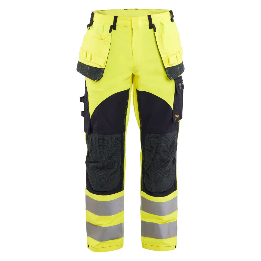 Blaklader 1589 1512 Multinorm Werkbroek Inherent Met Gereedschapszakken High Vis Geel Marineblauw