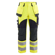 Blaklader 1589 1512 Multinorm Werkbroek Inherent Met Gereedschapszakken High Vis Geel Marineblauw