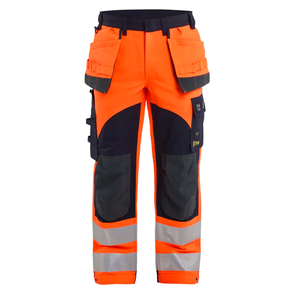 Blaklader 1589 1524 Multinorm Werkbroek Met Gereedschapszakken Inherent High Vis Oranje Marineblauw