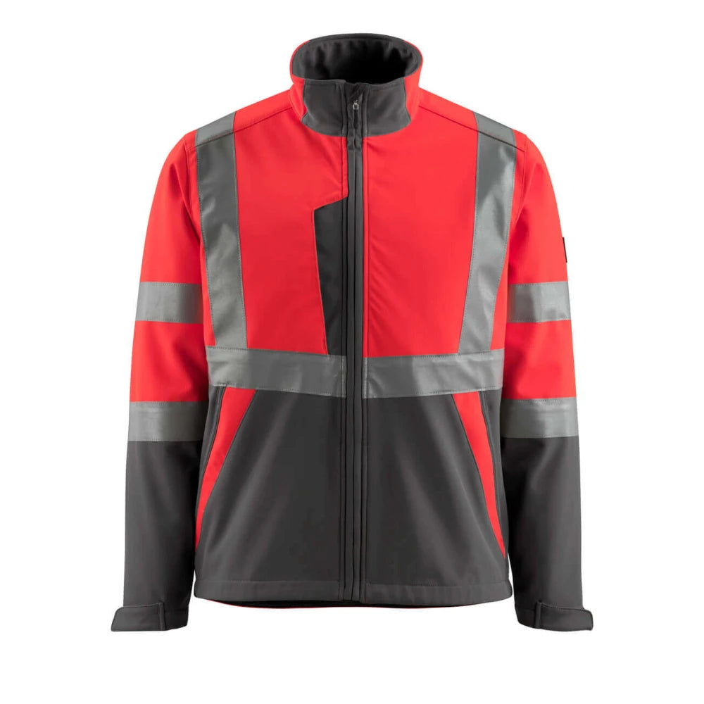 Mascot 15902-253 Softshell Jas High Vis Rood Donkerantraciet