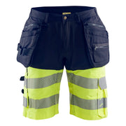 Blaklader 1596 1811 High Vis Short Met Gereedschapszakken Marine High Vis Geel