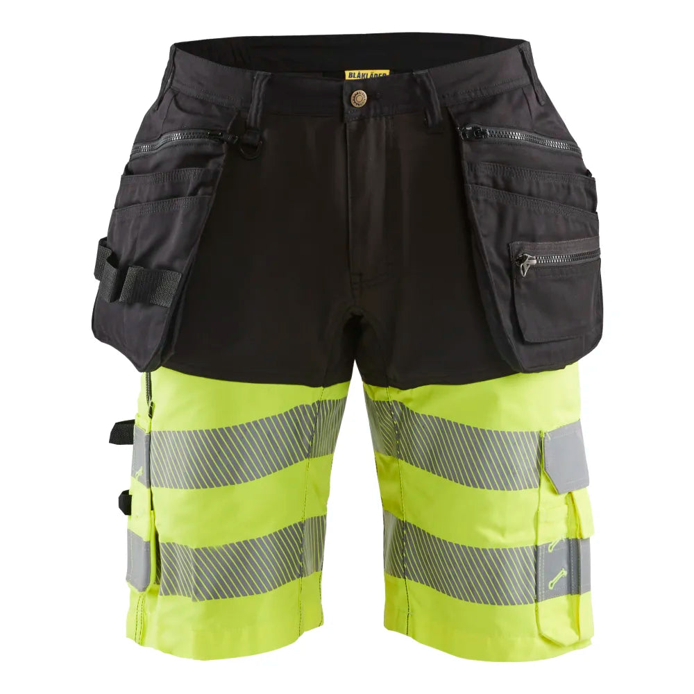 Blaklader 1596 1811 High Vis Short Met Gereedschapszakken Zwart High Vis Geel