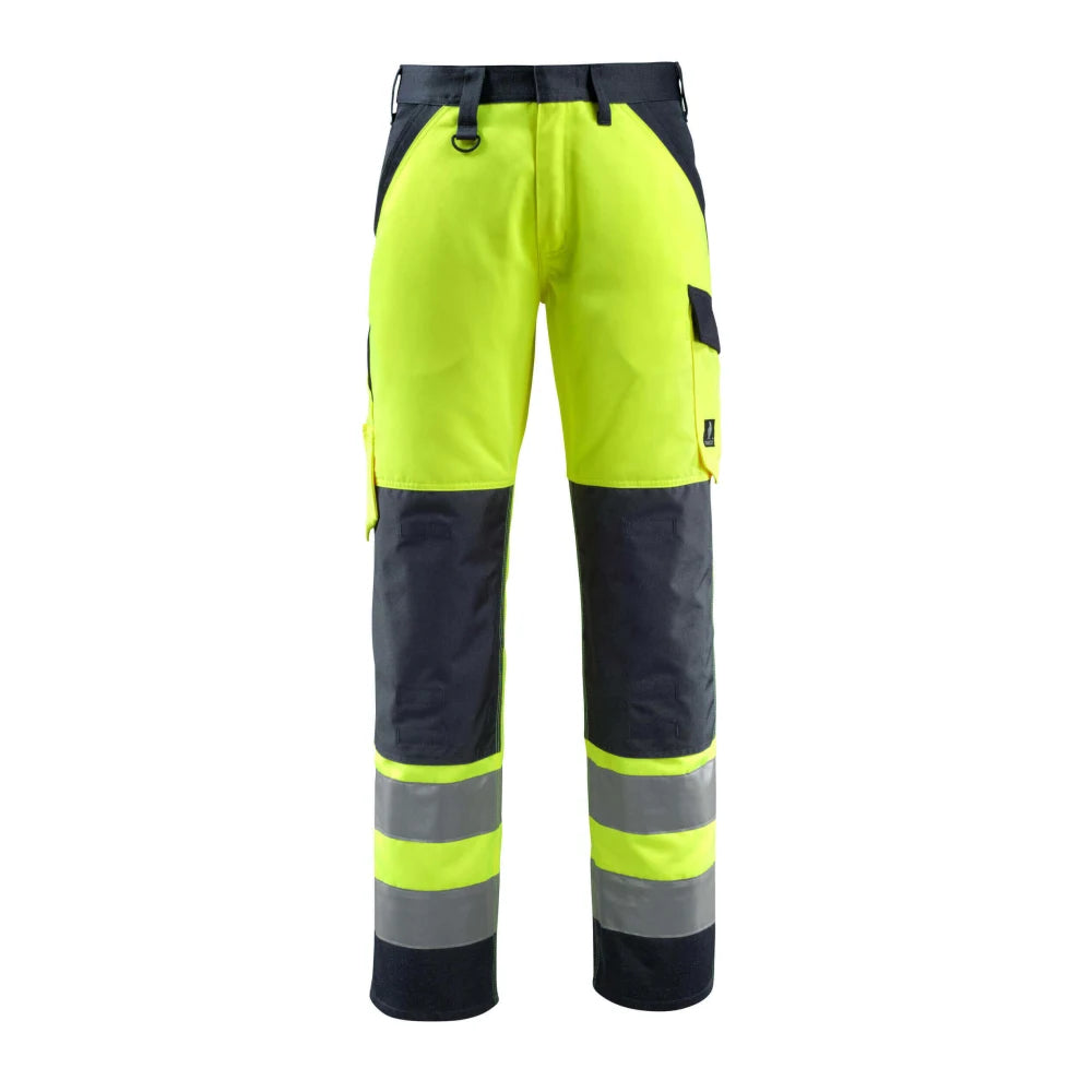 Mascot 15979-948 Broek Met Kniezakken High Vis Geel Donkermarine