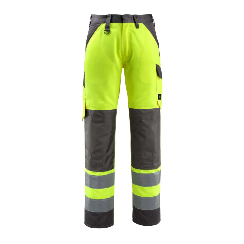 Mascot 15979-948 Broek Met Kniezakken High Vis Geel Donkerantraciet