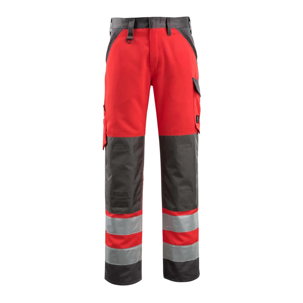 Mascot 15979-948 Broek Met Kniezakken High Vis Rood Donkerantraciet