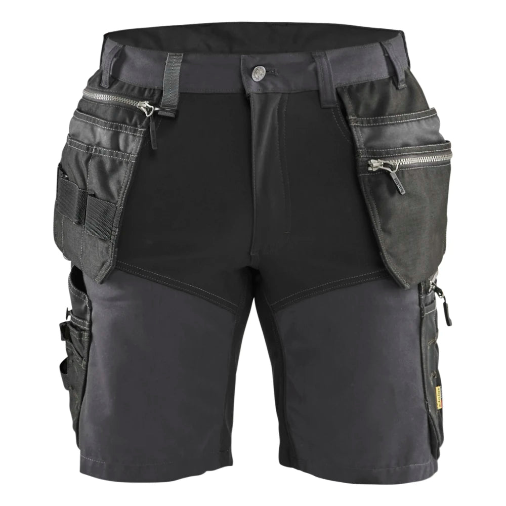 Blaklader 1598 1860 Short Met Stretch En Gereedschapszakken Medium Grijs Zwart