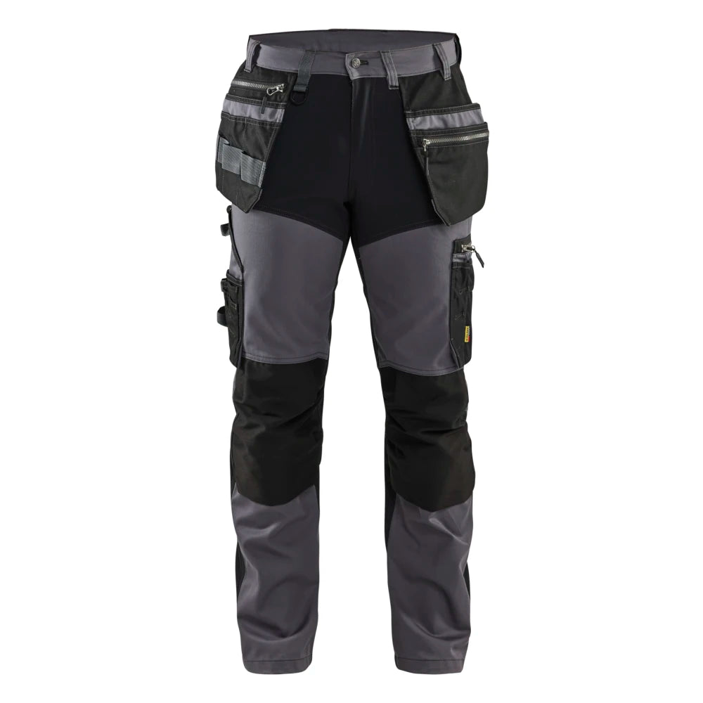 Blaklader 1599 1860 Werkbroek Met Stretch En Gereedschapszakken Medium Grijs Zwart