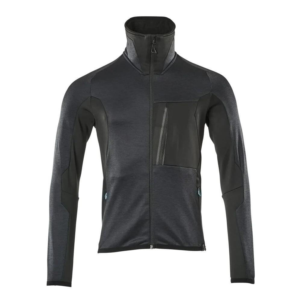 Mascot 17103-316 Fleecetrui Met Rits Donkermarine Zwart