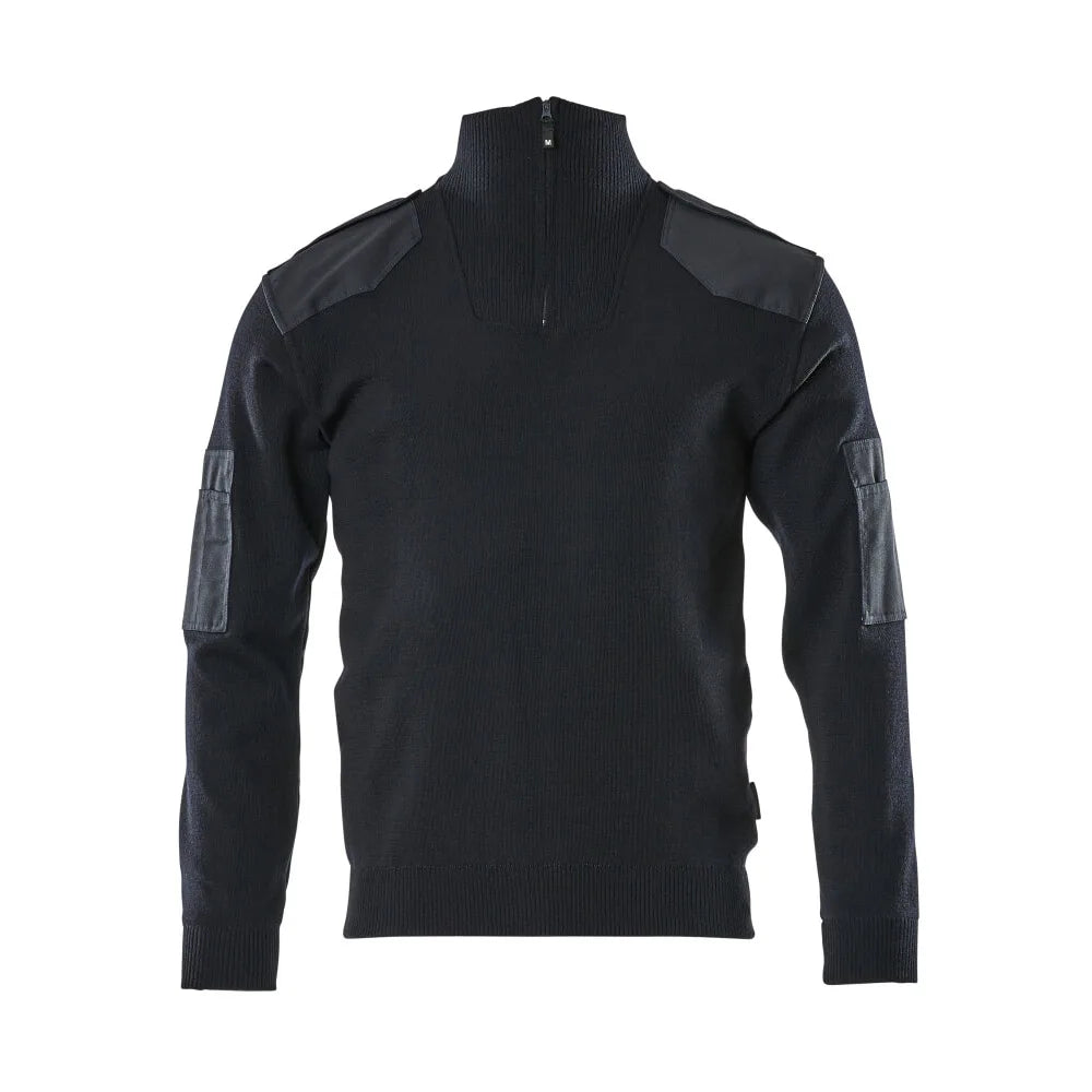 Mascot 17205-939 Gebreide Trui Met Korte Rits Donkermarine