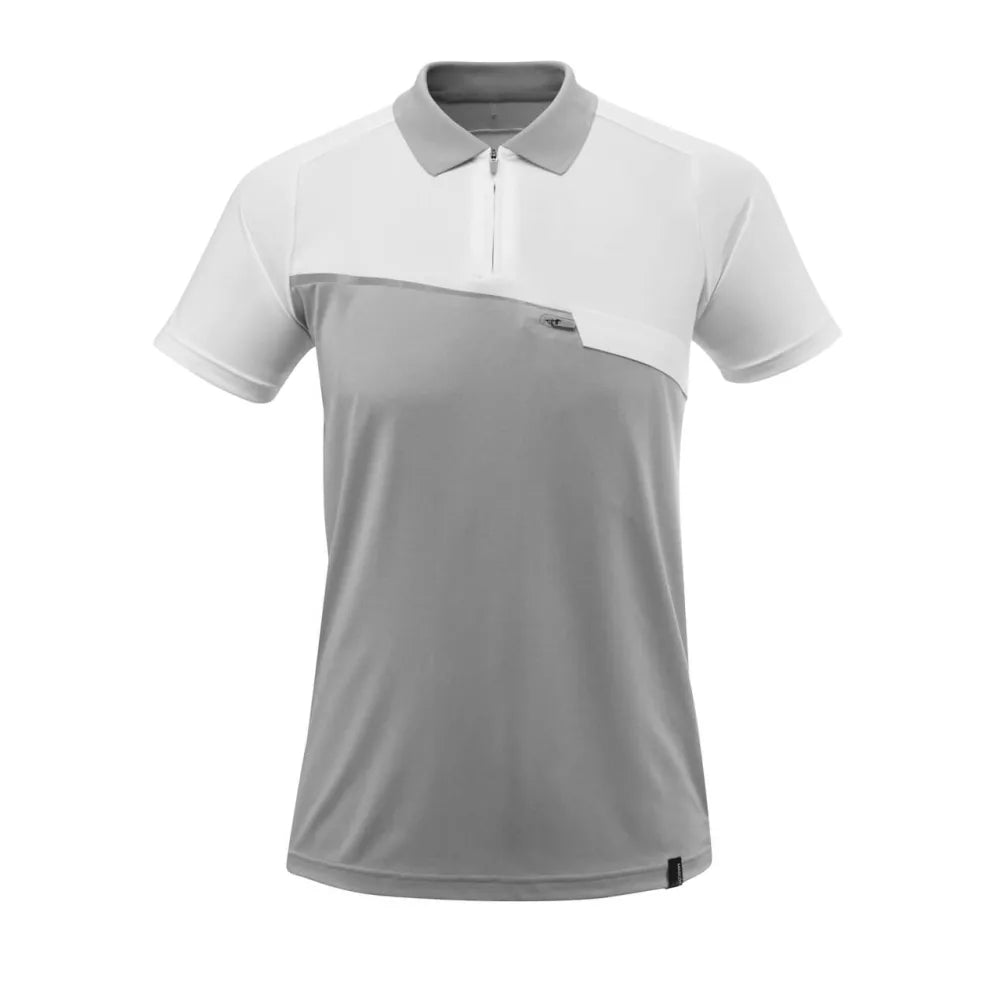 Mascot 17283-945 Poloshirt Met Borstzak Grijs-Gemêleerd Wit