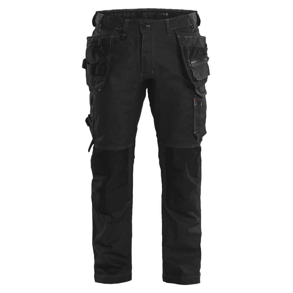 Blaklader 1750 1141 Werkbroek Denim Stretch Met Gereedschapszakken Zwart