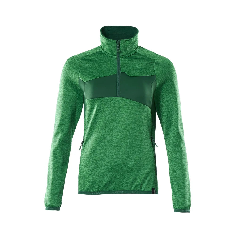 Mascot 18053-316 Fleecetrui Met Korte Rits Helder Groen Groen