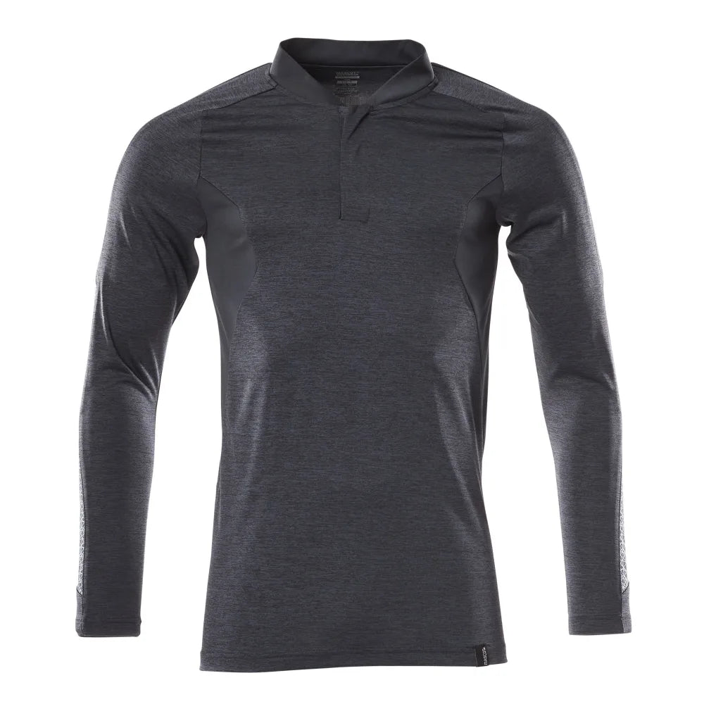 Mascot 18081-810 Poloshirt Met Lange Mouwen Donkermarine-Gemêleerd