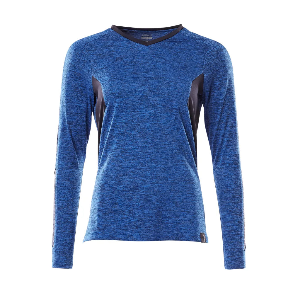 Mascot 18091-810 T-Shirt Met Lange Mouwen Helder Blauw-Gemêleerd Donkermarine