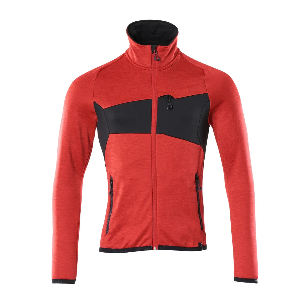 Mascot 18103-316 Fleecetrui Met Rits Signaalrood Zwart