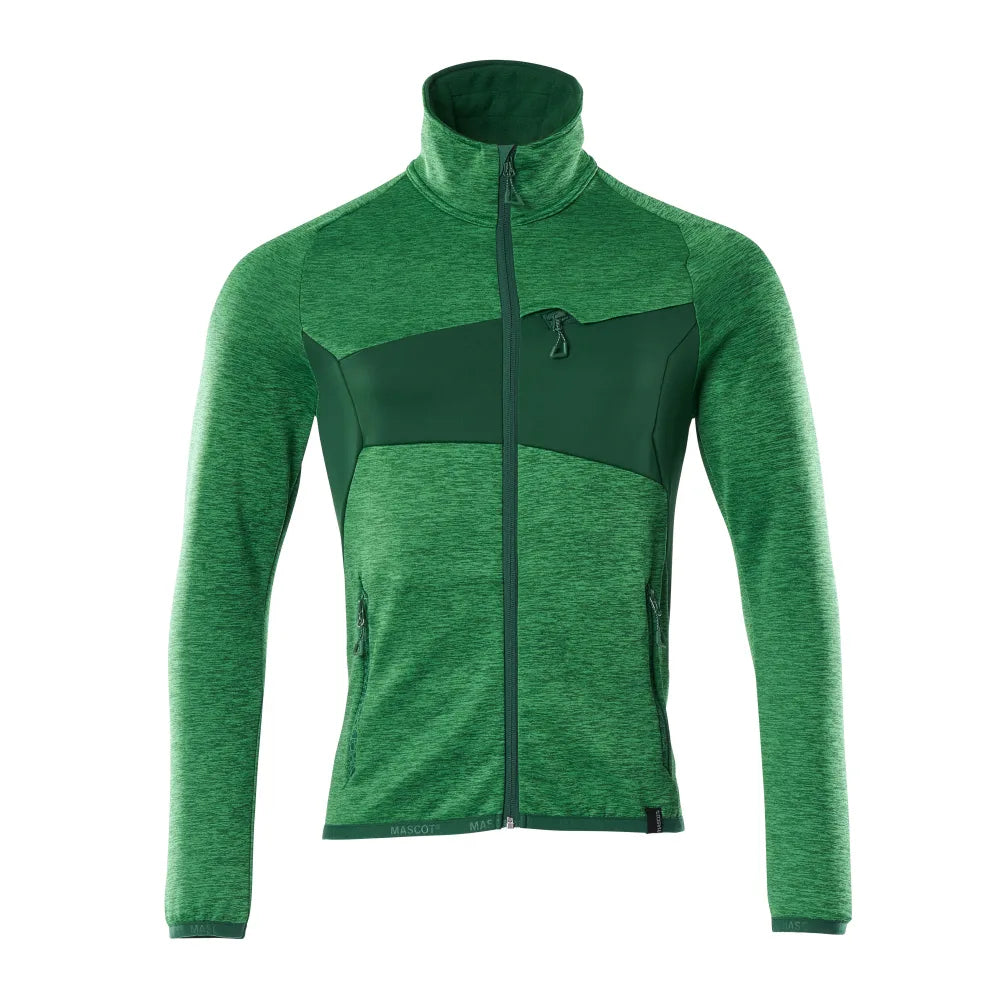 Mascot 18103-316 Fleecetrui Met Rits Helder Groen Groen