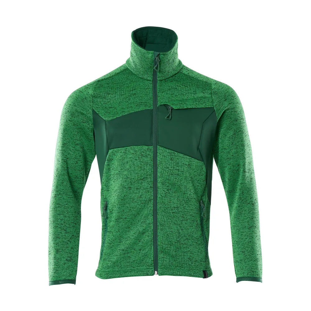 Mascot 18105-951 Gebreide Trui Met Rits Helder Groen Groen