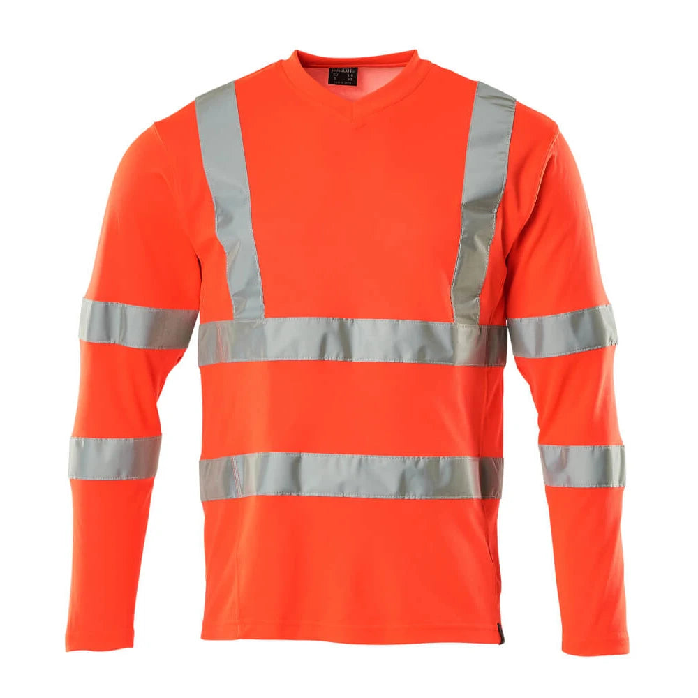 Mascot 18281-995 T-Shirt Met Lange Mouwen High Vis Rood