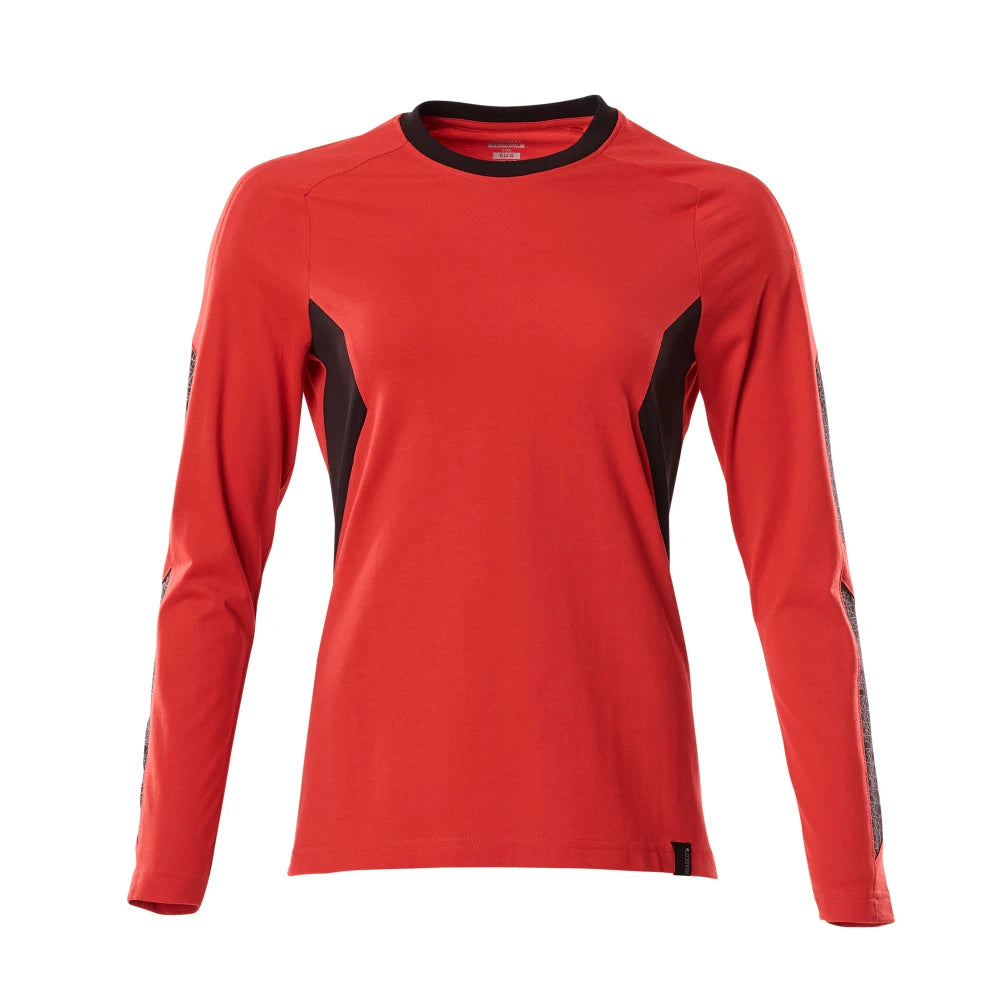 Mascot 18391-959 T-Shirt Met Lange Mouwen Signaalrood Zwart