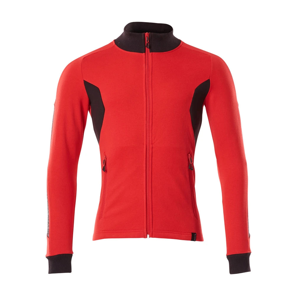 Mascot 18484-962 Sweatshirt Met Rits Signaalrood Zwart