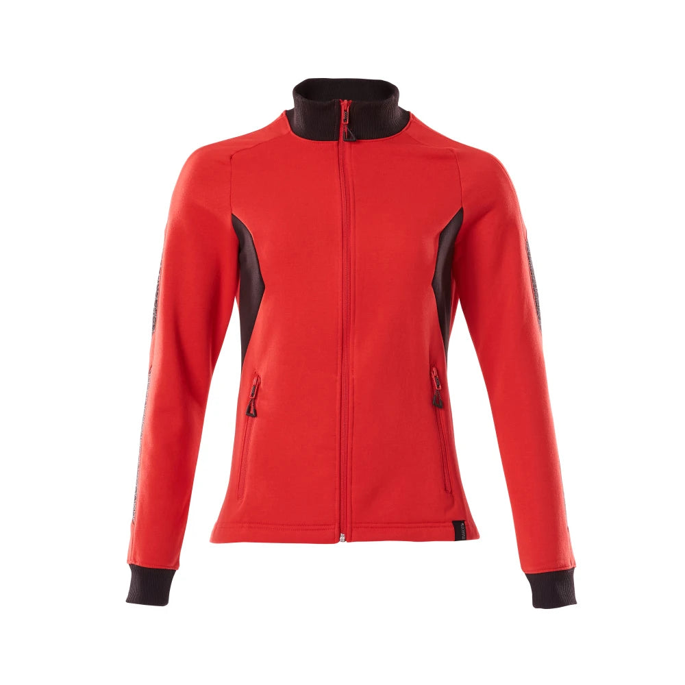 Mascot 18494-962 Sweatshirt Met Rits Signaalrood Zwart