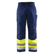 Blaklader 1862 1811 High Vis Winterwerkbroek High Vis Geel Marineblauw