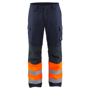 Blaklader 1869 1513 Multinorm Winterwerkbroek Inherent Marineblauw Oranje