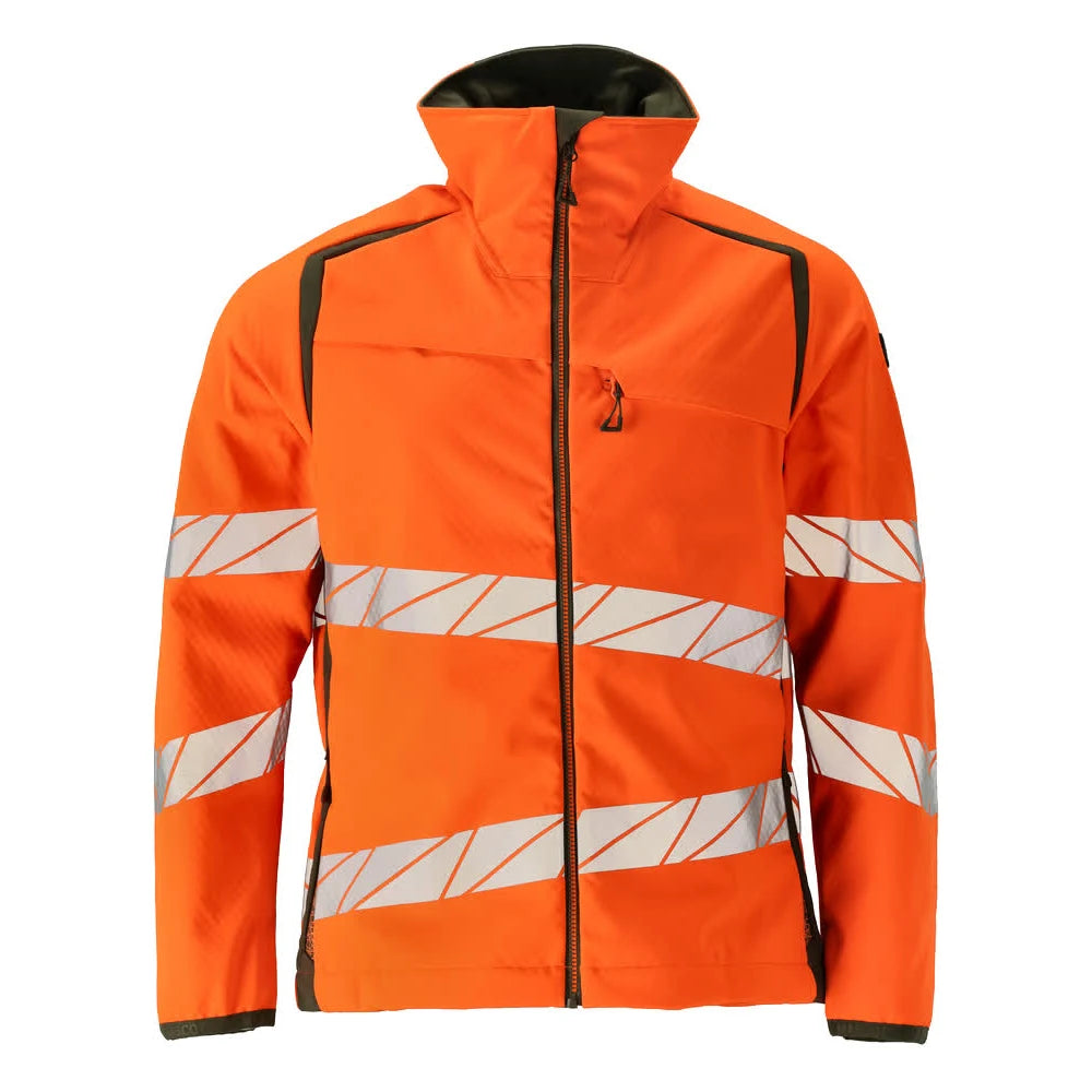 Mascot 19002-143 Softshell Jas High Vis Oranje Mosgroen