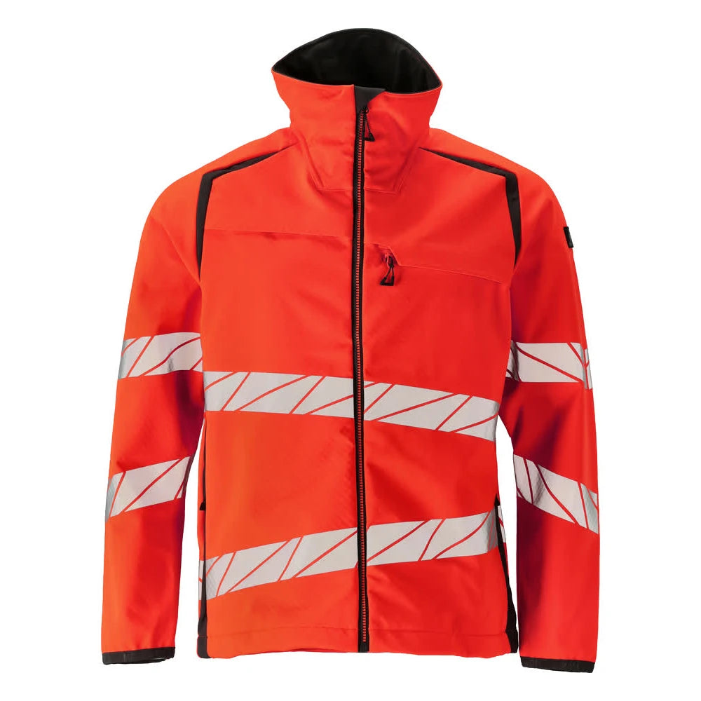Mascot 19002-143 Softshell Jas High Vis Rood Donkerantraciet